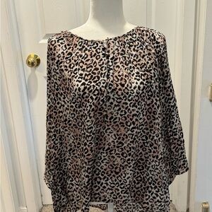 Cynthia Rowley Animal Print Blouse